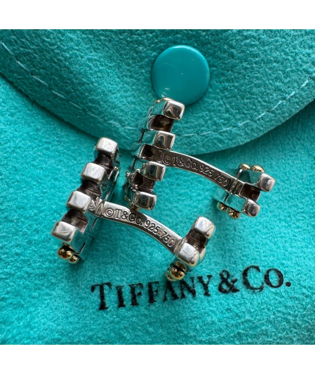 TIFFANY&CO Серебряные серебряные запонки, фото 4