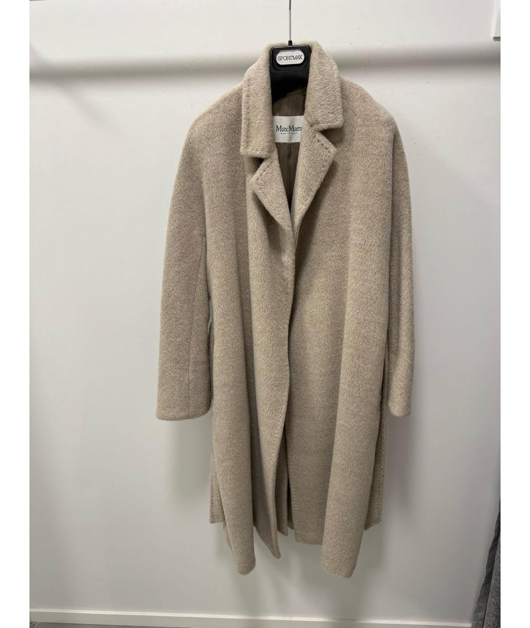MAX MARA Бежевое шерстяное пальто, фото 7