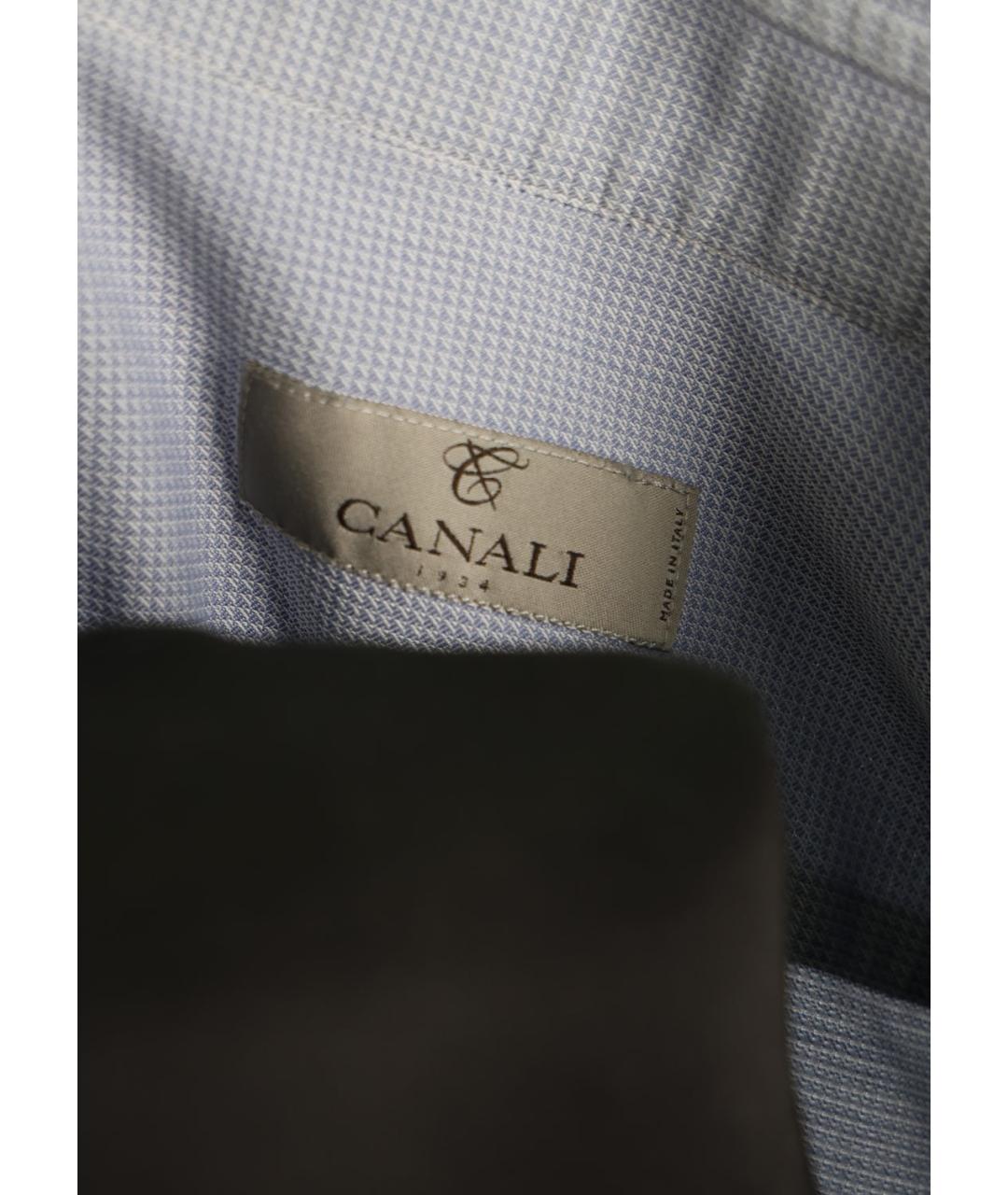 CANALI Серая хлопковая классическая рубашка, фото 3