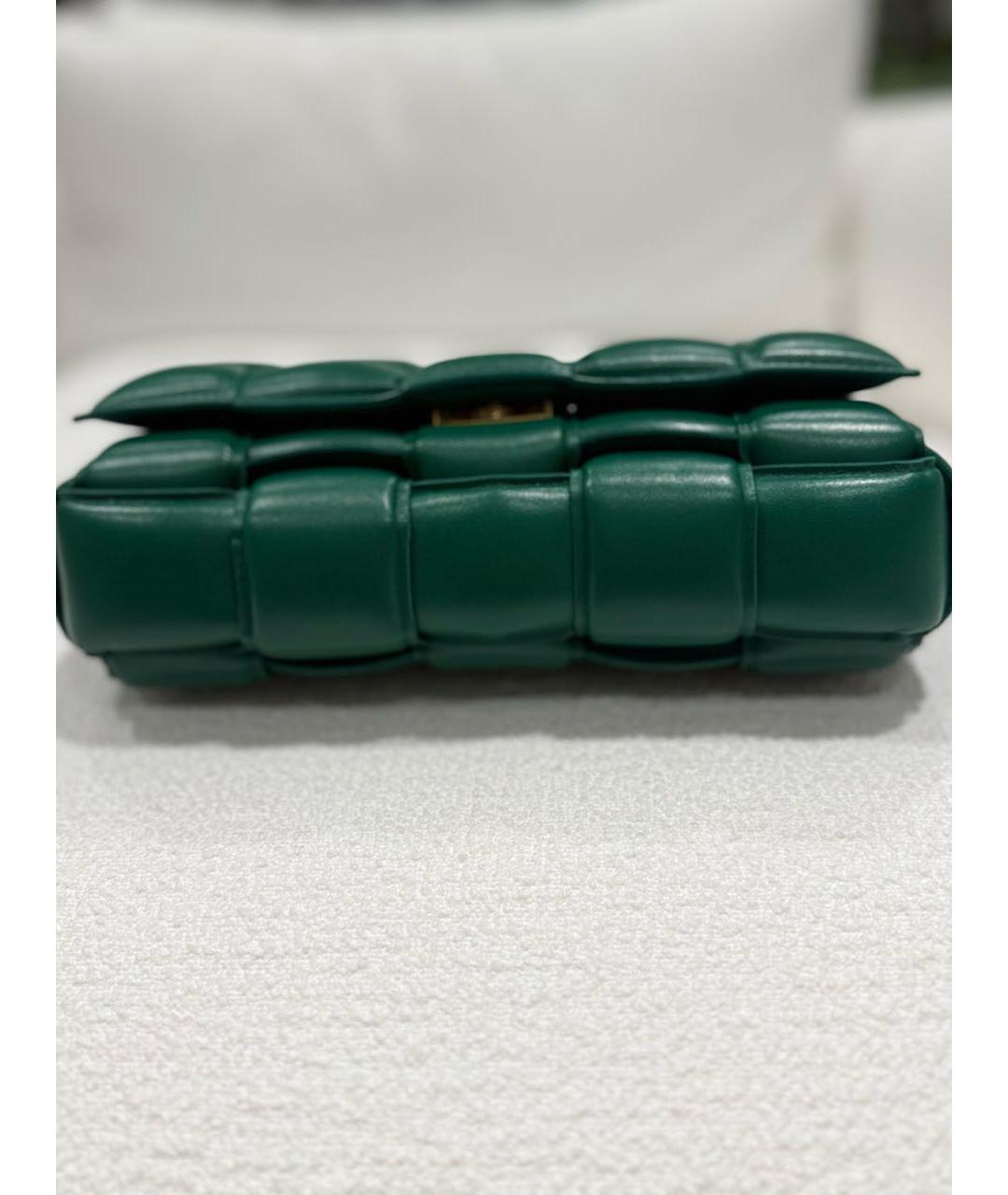 BOTTEGA VENETA Зеленая кожаная сумка через плечо, фото 4