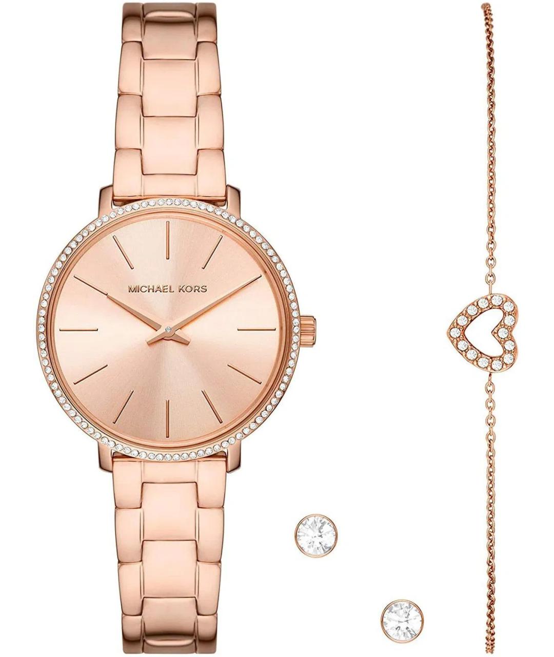 MICHAEL KORS Золотые стальные часы, фото 7