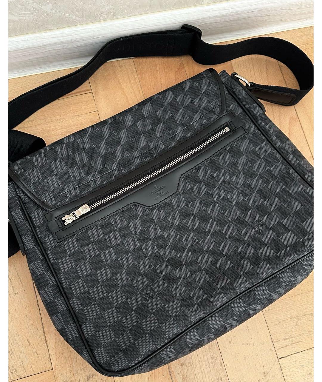 LOUIS VUITTON Антрацитовая сумка на плечо, фото 6