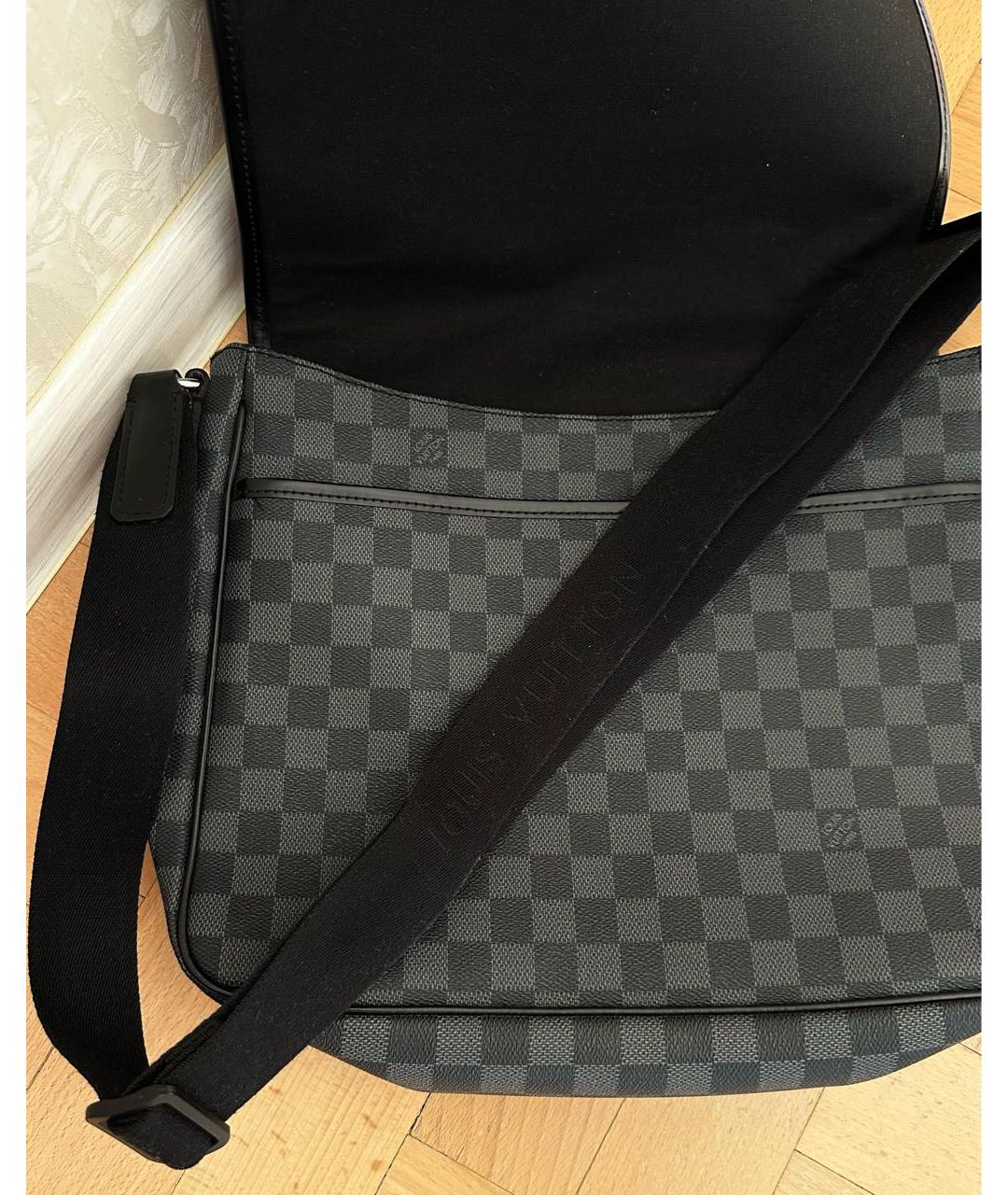 LOUIS VUITTON Антрацитовая сумка на плечо, фото 8
