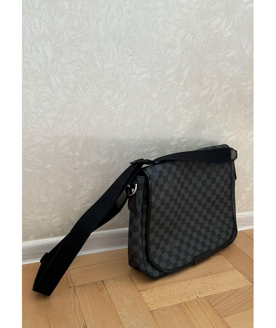 LOUIS VUITTON Антрацитовая сумка на плечо, фото 2