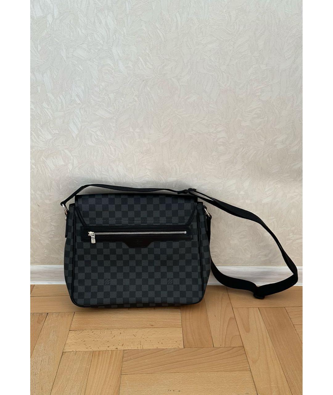 LOUIS VUITTON Антрацитовая сумка на плечо, фото 3