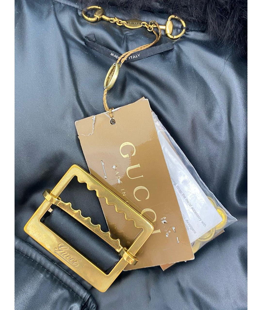 GUCCI Черная полиэстеровая куртка, фото 4