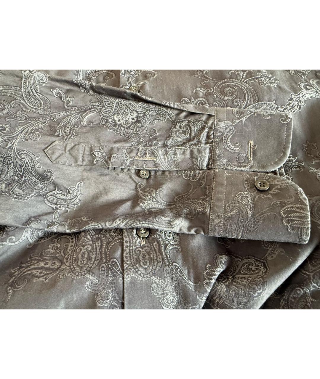 ETRO Синяя хлопковая классическая рубашка, фото 4