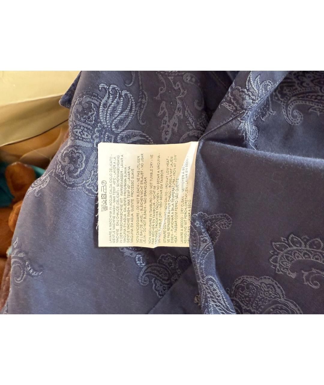 ETRO Синяя хлопковая классическая рубашка, фото 6