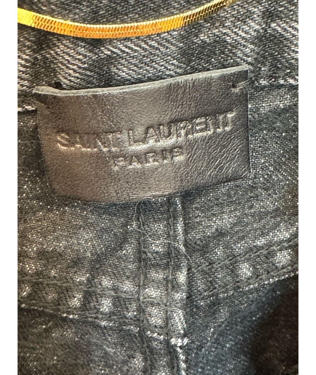 SAINT LAURENT Черные джинсы слим, фото 6