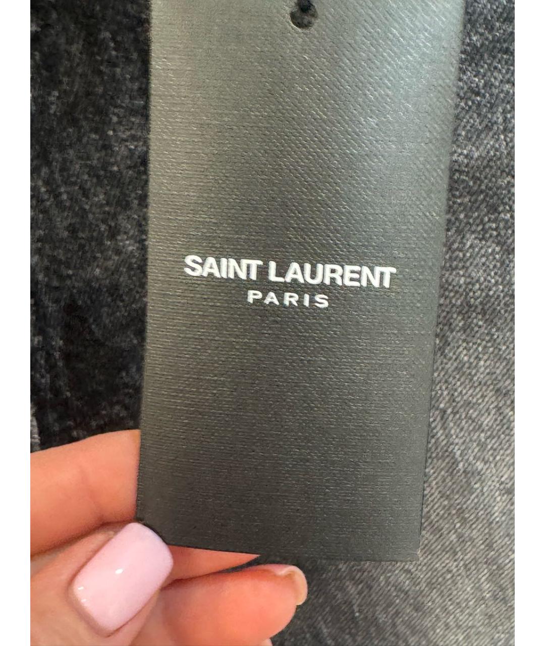 SAINT LAURENT Черные джинсы слим, фото 5