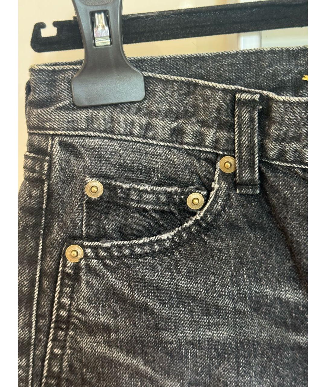 SAINT LAURENT Черные джинсы слим, фото 7