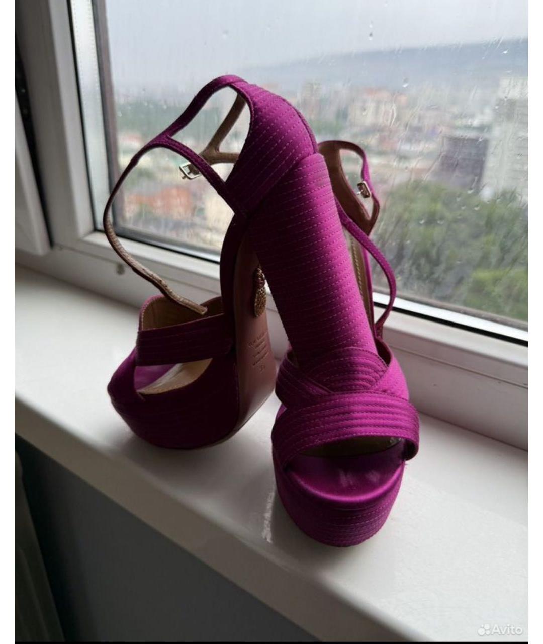 AQUAZZURA Фуксия босоножки, фото 2