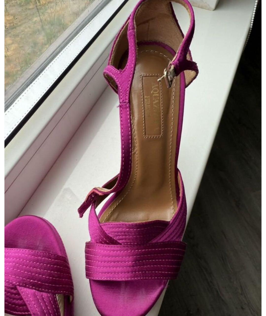 AQUAZZURA Фуксия босоножки, фото 4