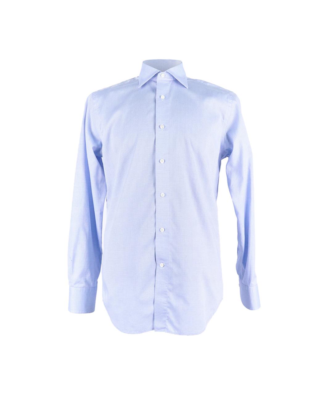 CANALI Голубая хлопковая классическая рубашка, фото 1