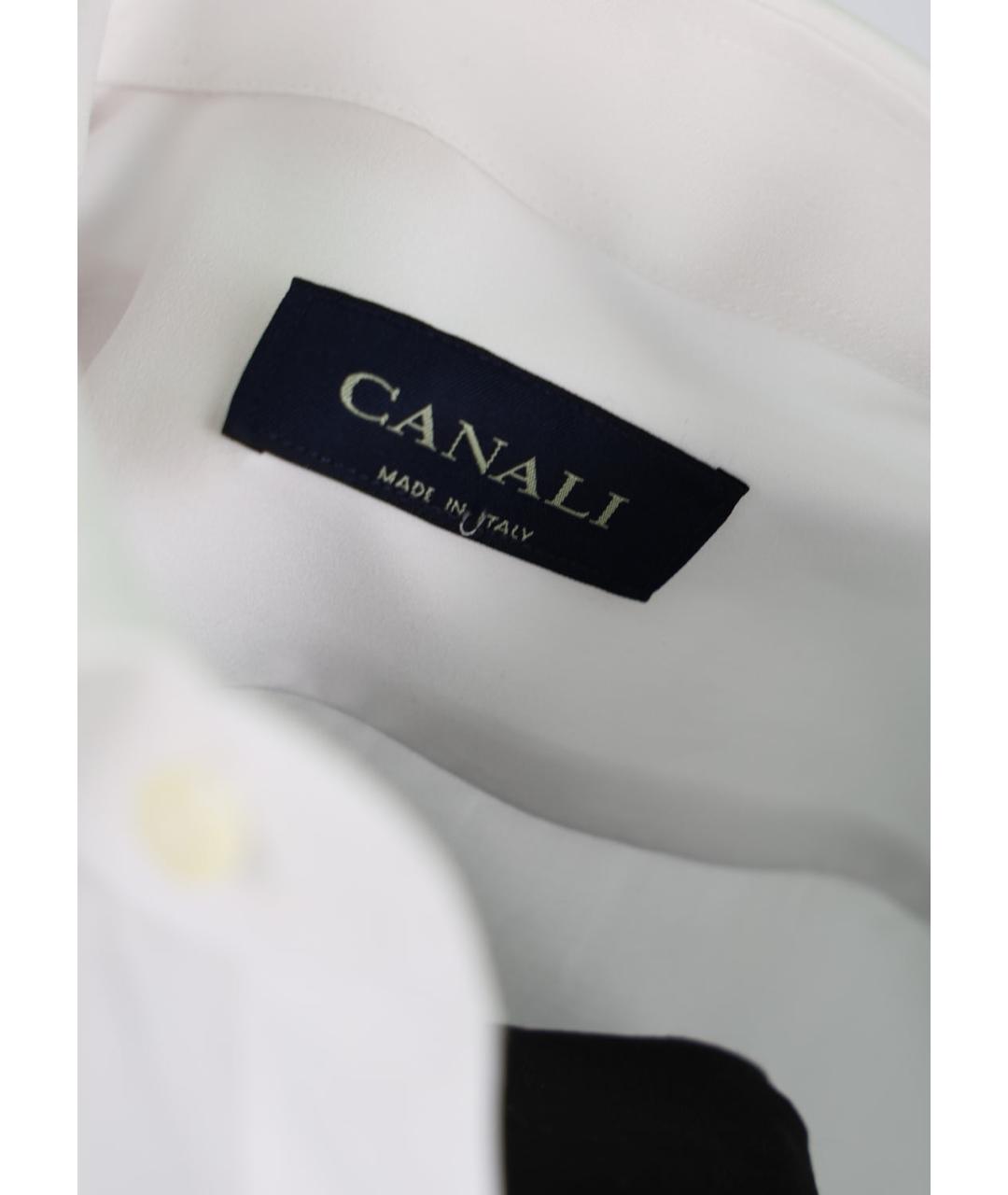 CANALI Белая хлопковая классическая рубашка, фото 3