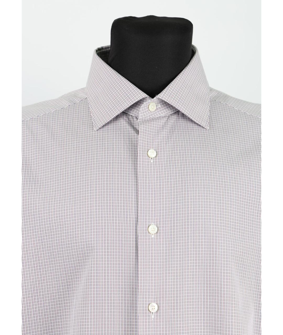 ERMENEGILDO ZEGNA XXX Бежевая хлопковая классическая рубашка, фото 4