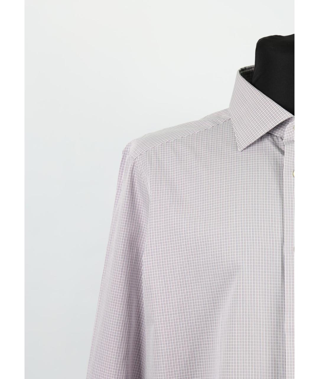 ERMENEGILDO ZEGNA XXX Бежевая хлопковая классическая рубашка, фото 5
