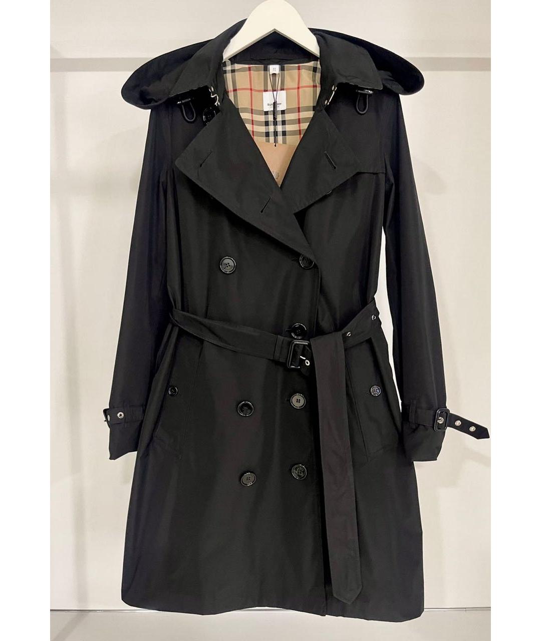 BURBERRY Черный полиэстеровый тренч/плащ, фото 5