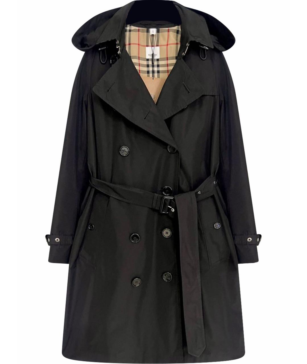 BURBERRY Черный полиэстеровый тренч/плащ, фото 1
