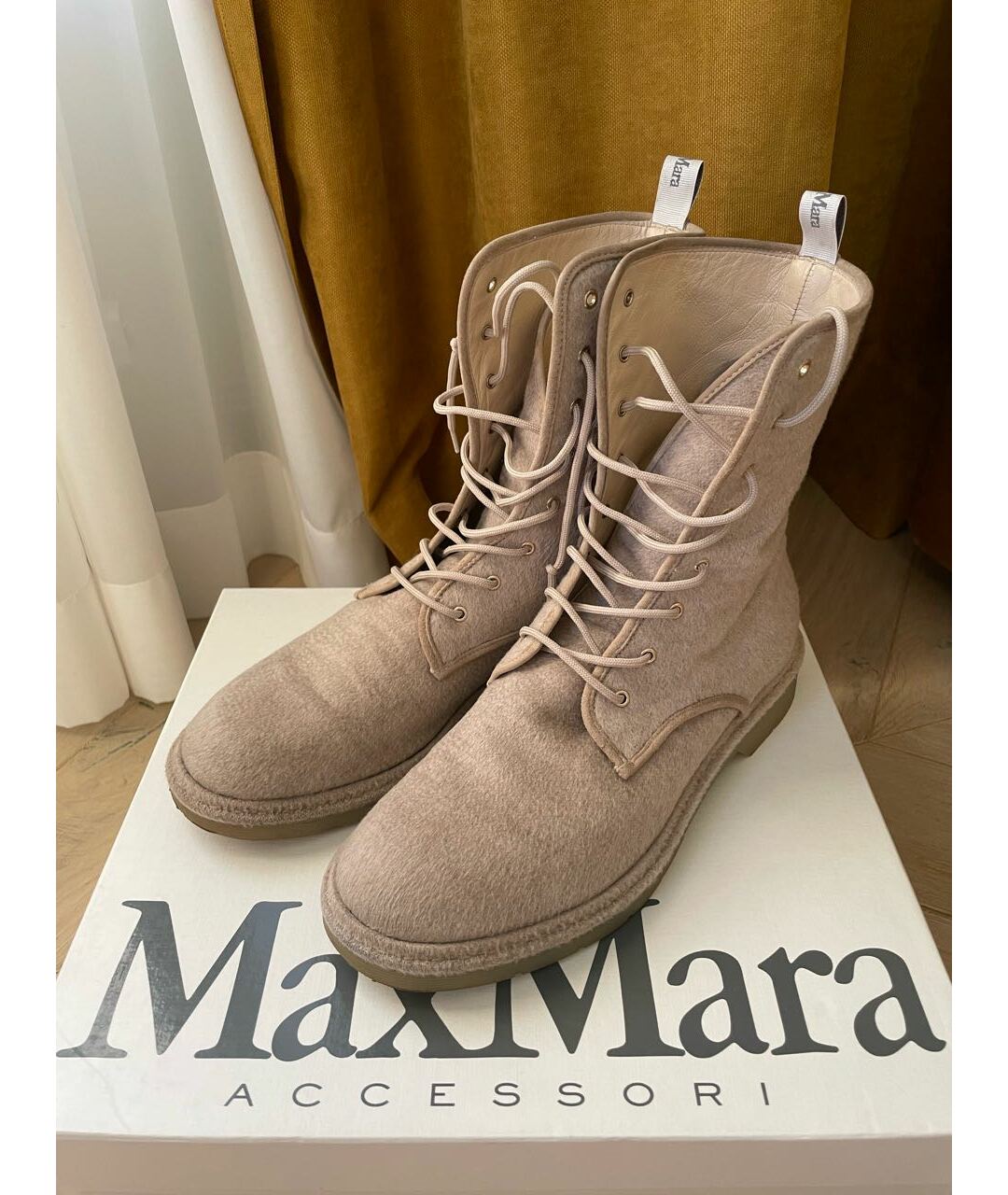 MAX MARA Бежевые ботинки, фото 2