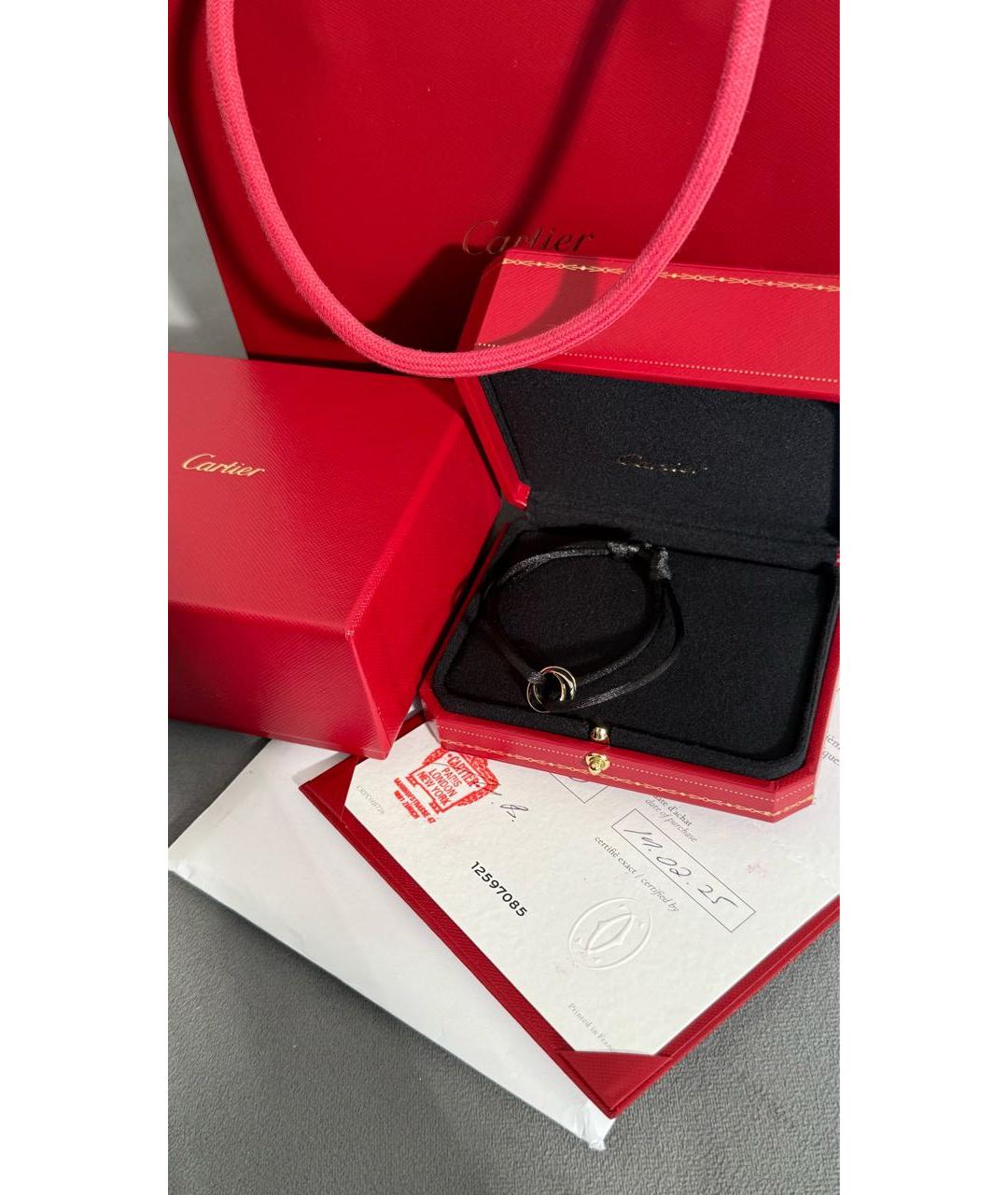 CARTIER Черный браслет из желтого золота, фото 2
