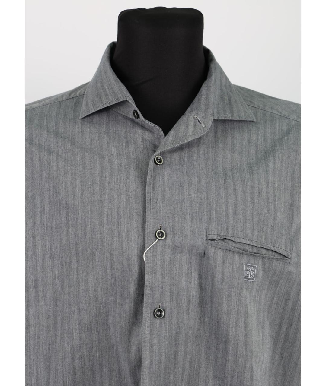 CORNELIANI Серая хлопковая классическая рубашка, фото 4