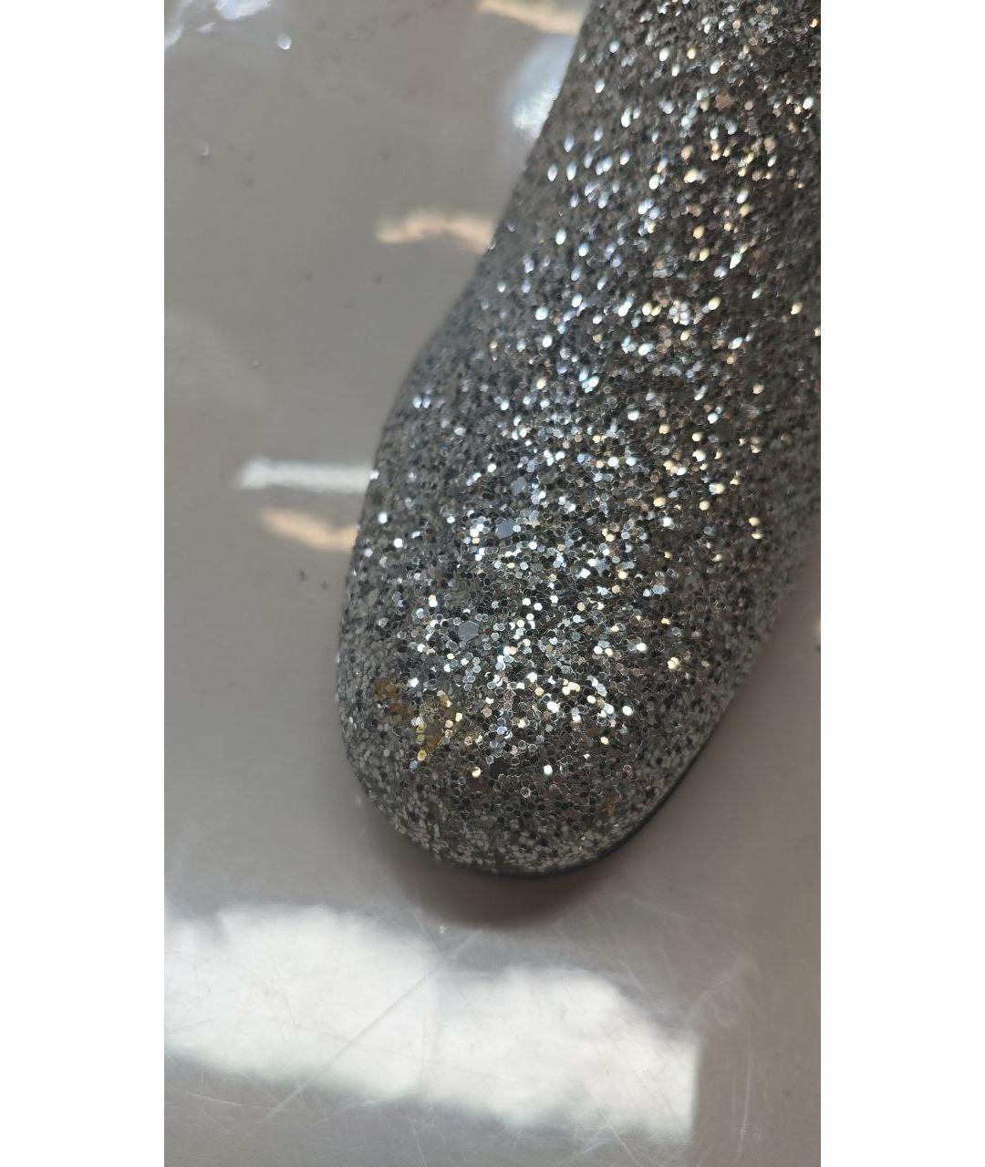 SAINT LAURENT Серебряные сапоги, фото 7