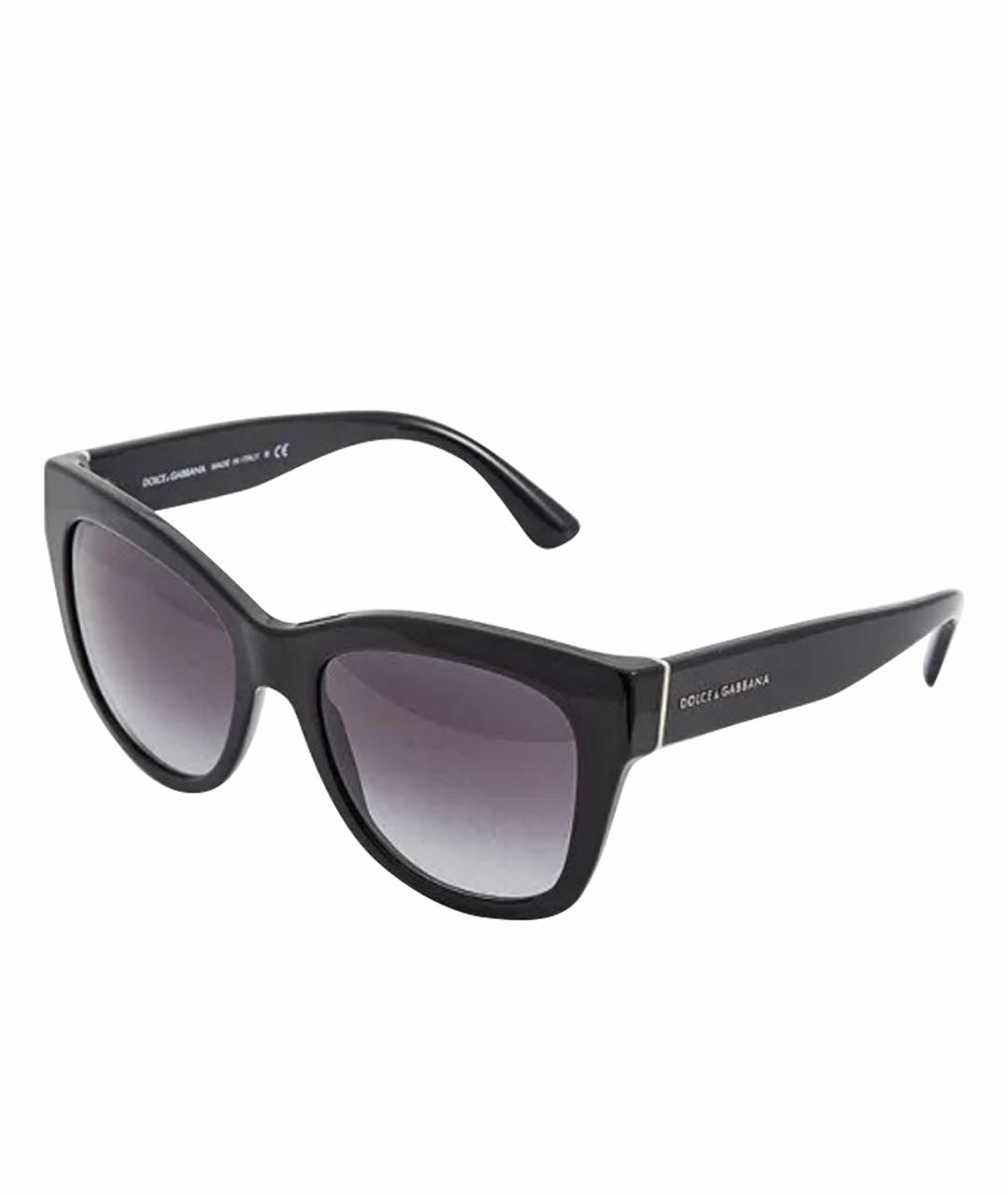 DOLCE&GABBANA Антрацитовые пластиковые солнцезащитные очки, фото 1