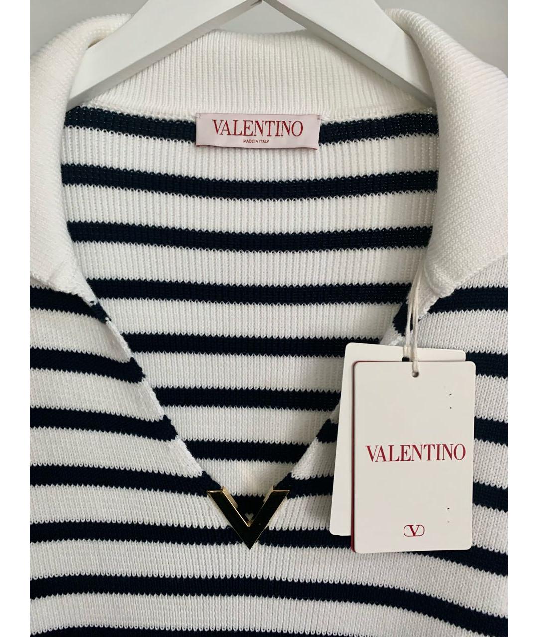 VALENTINO Белый хлопковый джемпер / свитер, фото 3