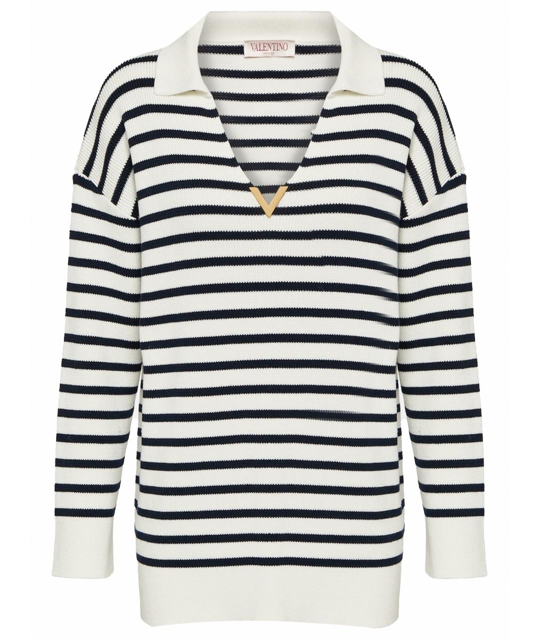 VALENTINO Белый хлопковый джемпер / свитер, фото 1