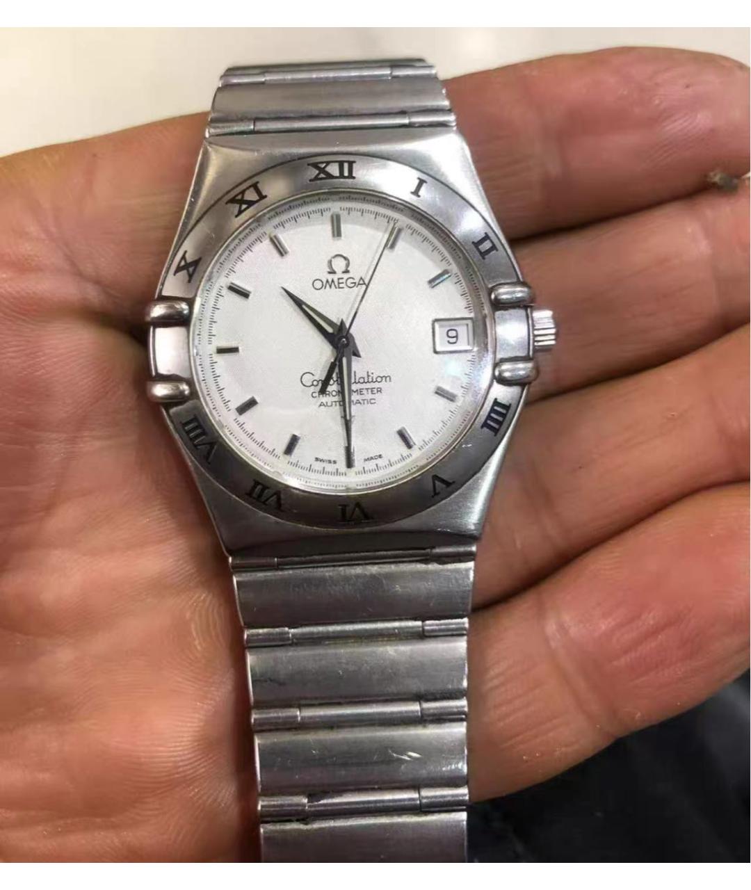 OMEGA Белые часы, фото 7