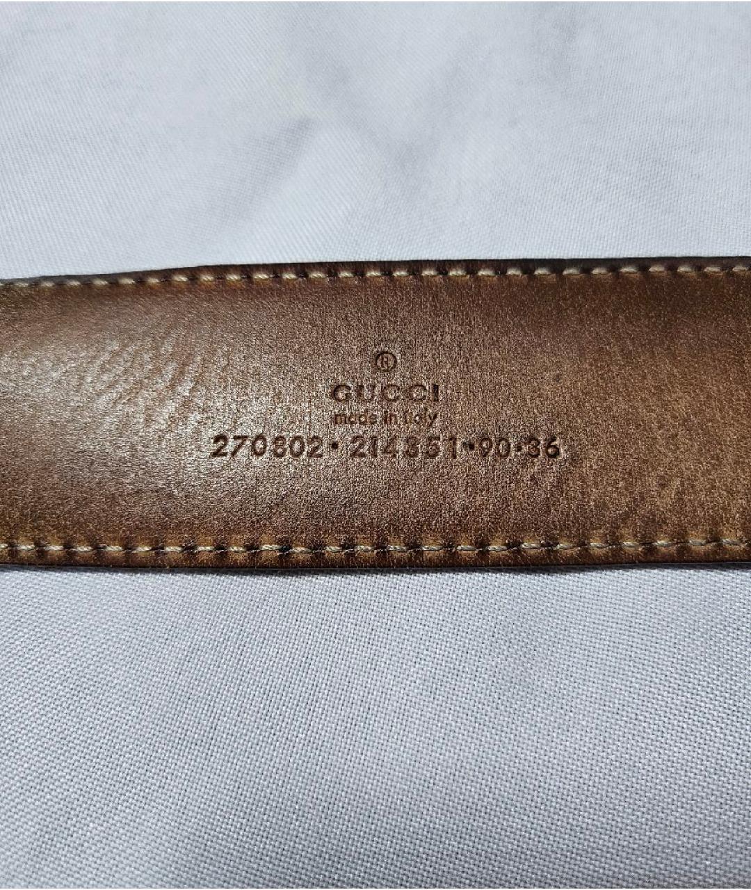GUCCI Черный кожаный ремень, фото 3