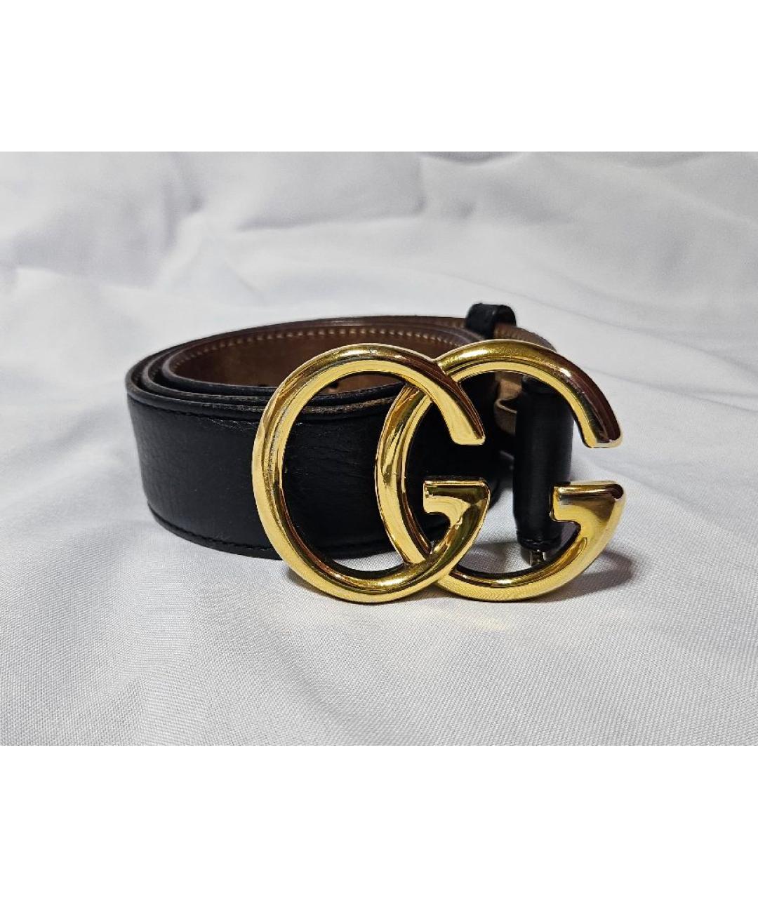 GUCCI Черный кожаный ремень, фото 7