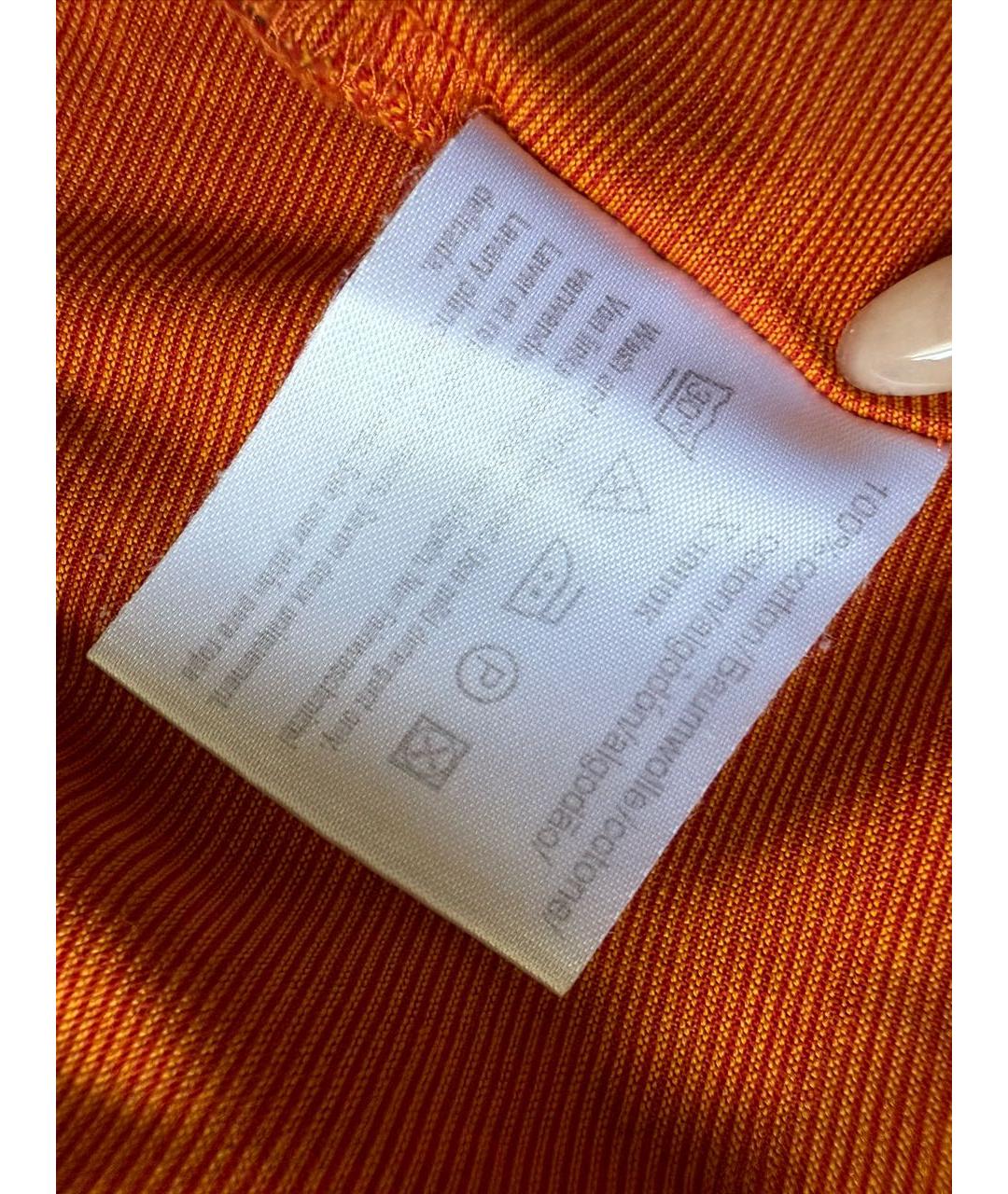 HUGO BOSS Оранжевая хлопковая футболка, фото 6