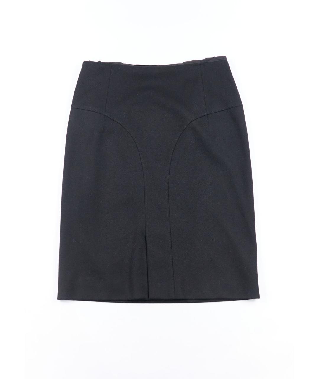 HUGO BOSS Черная шерстяная юбка мини, фото 2