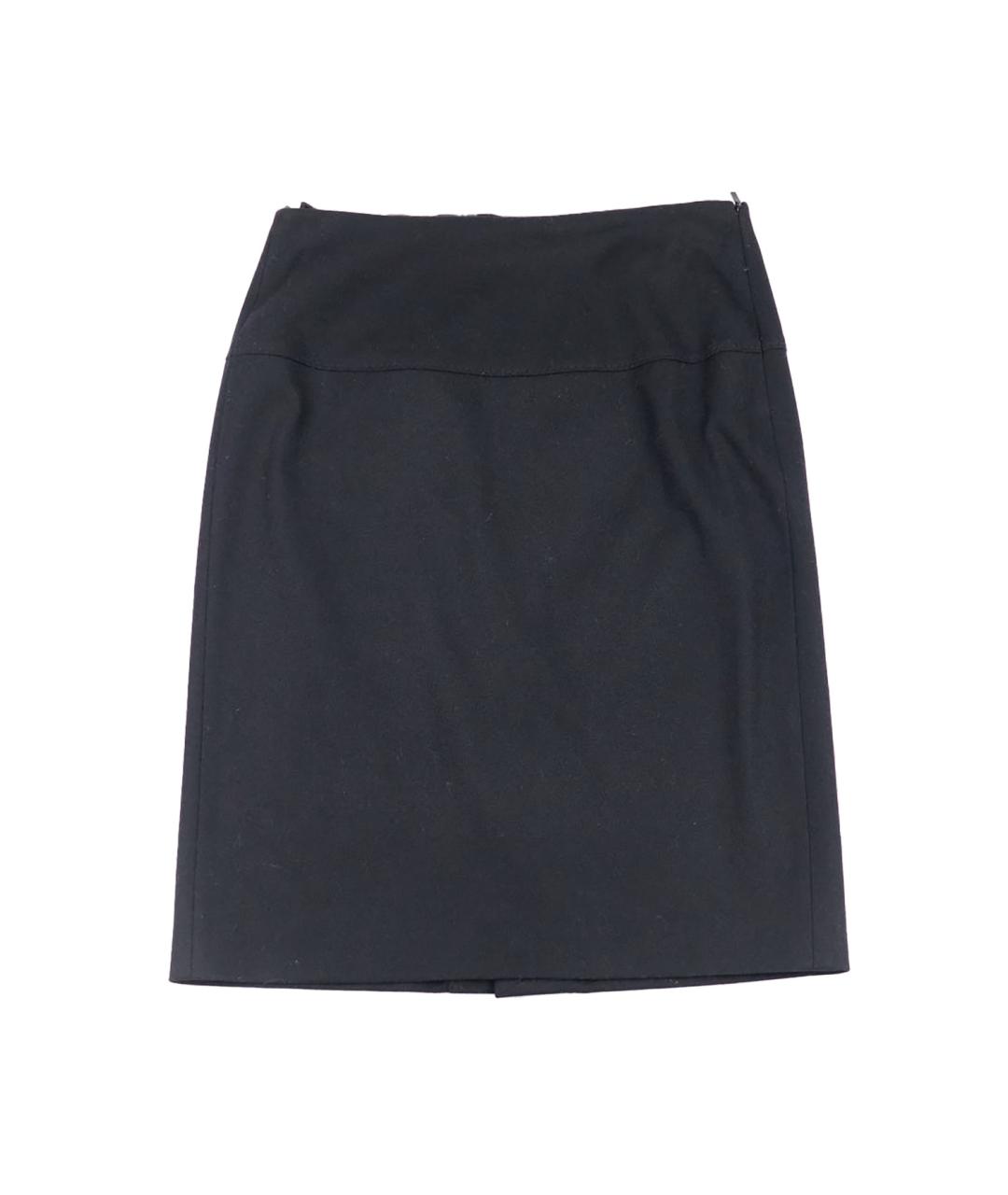HUGO BOSS Черная шерстяная юбка мини, фото 1