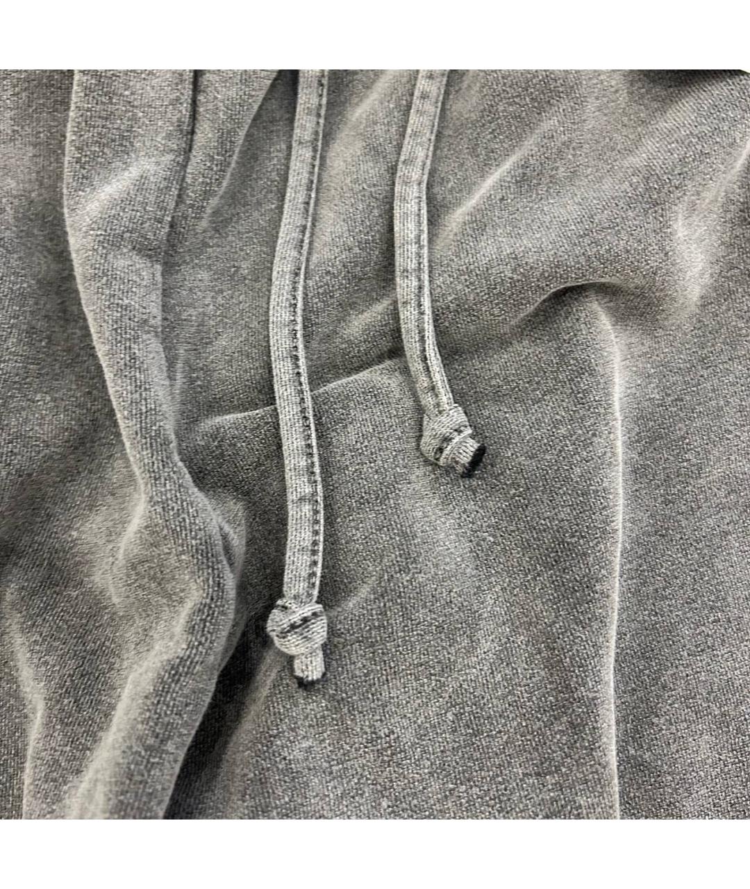ACNE STUDIOS Серебряные хлопковые повседневные брюки, фото 4