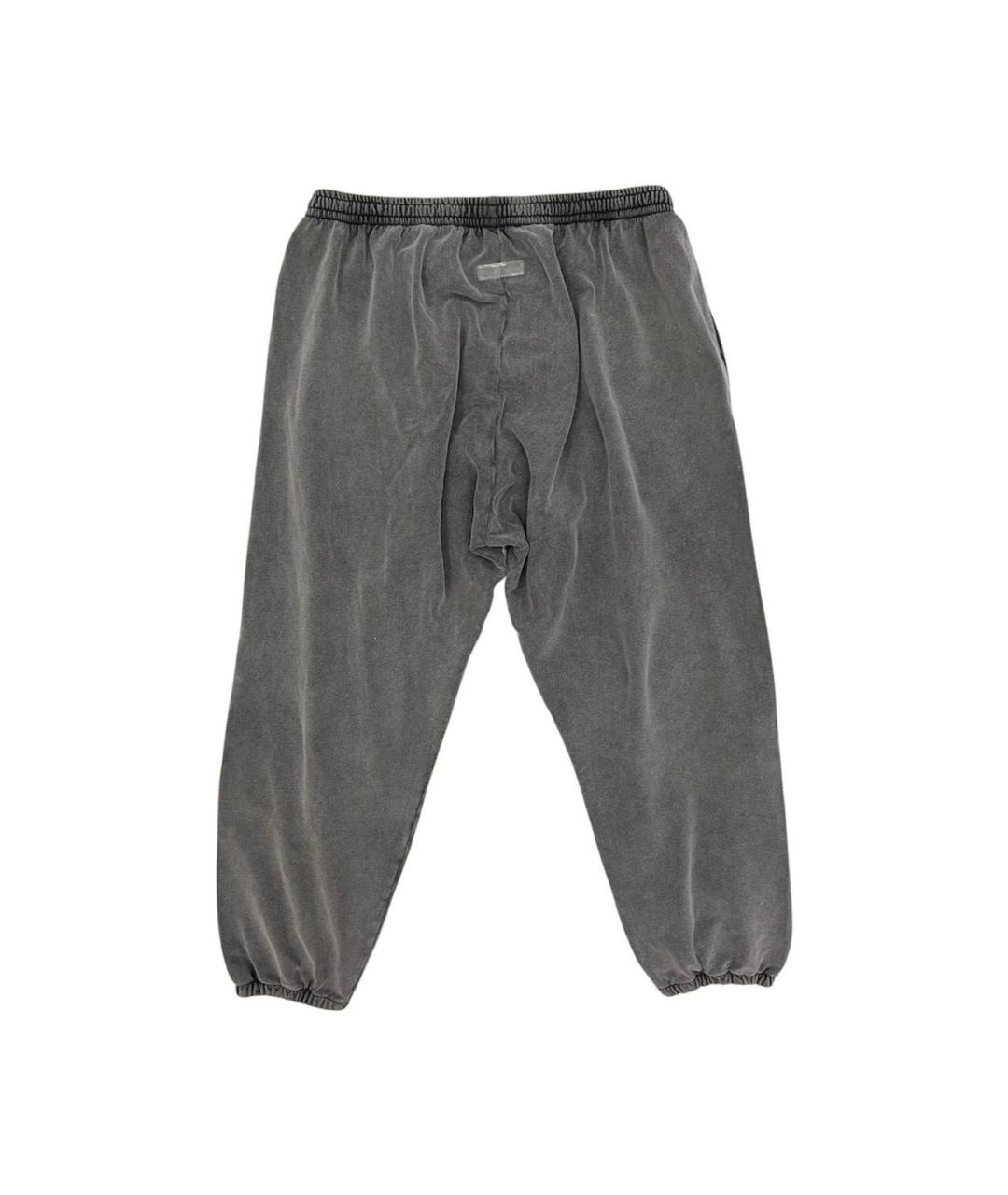 ACNE STUDIOS Серебряные хлопковые повседневные брюки, фото 2