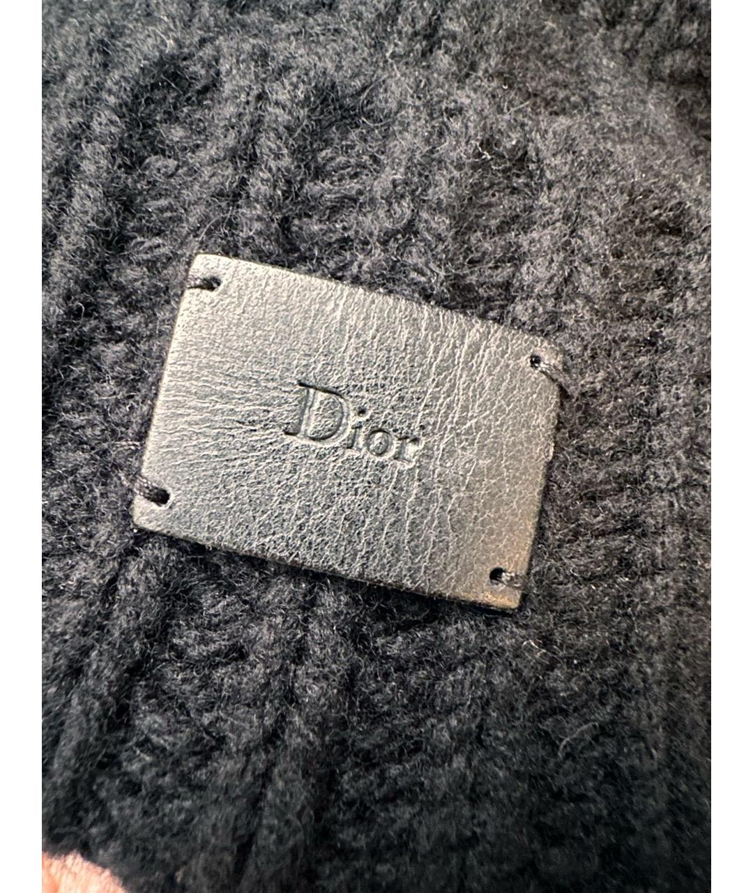 CHRISTIAN DIOR Черная шерстяная шапка, фото 3