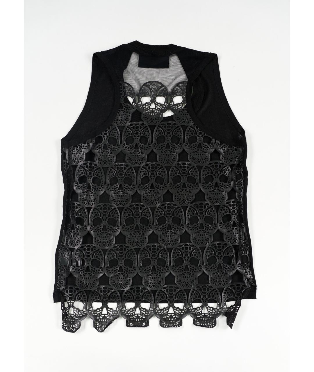 PHILIPP PLEIN Черная вискозная майка, фото 2