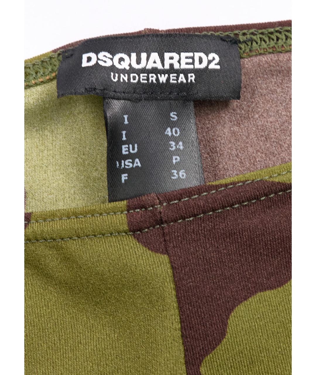 DSQUARED2 Хаки полиамидовые леггинсы и велосипедки, фото 4