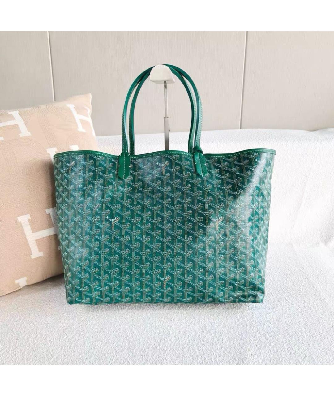 GOYARD Зеленая сумка тоут, фото 2