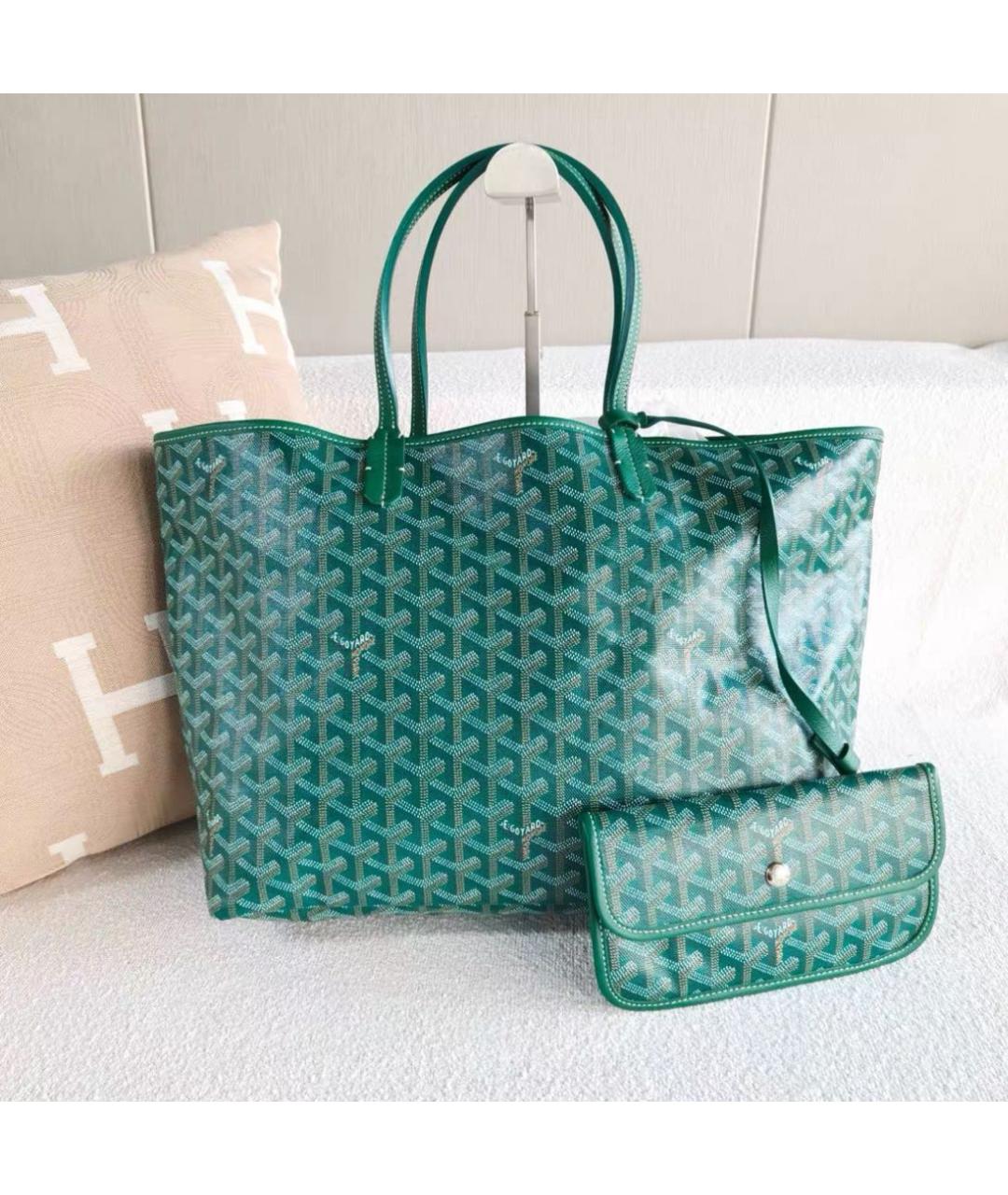 GOYARD Зеленая сумка тоут, фото 6