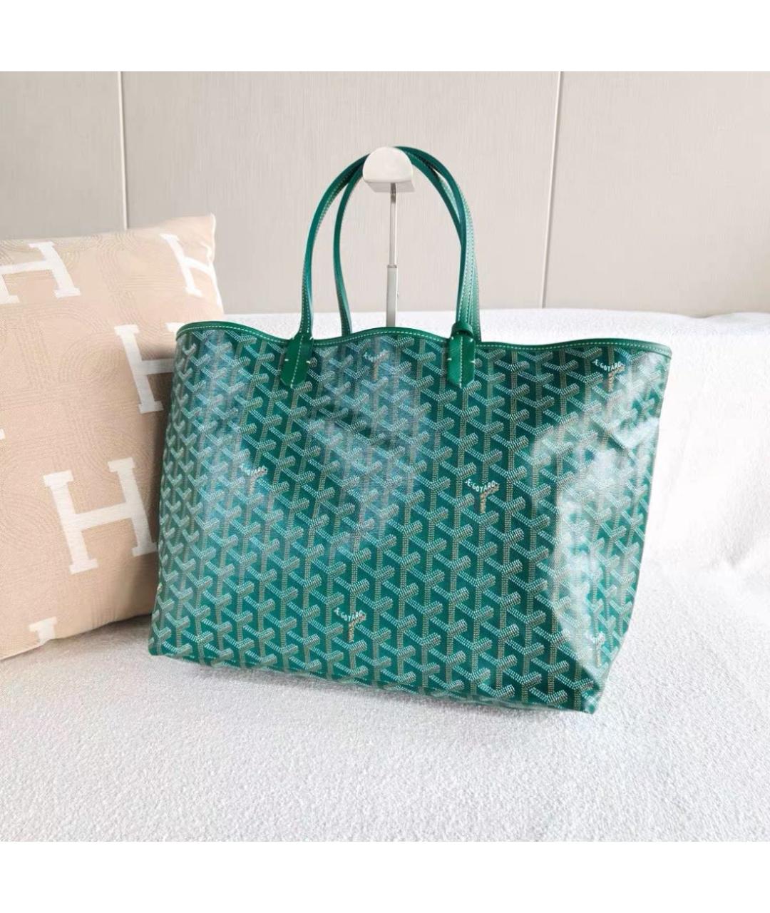GOYARD Зеленая сумка тоут, фото 4