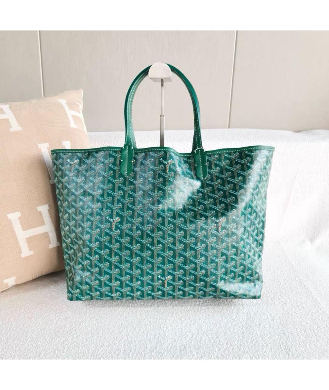 GOYARD Зеленая сумка тоут, фото 3