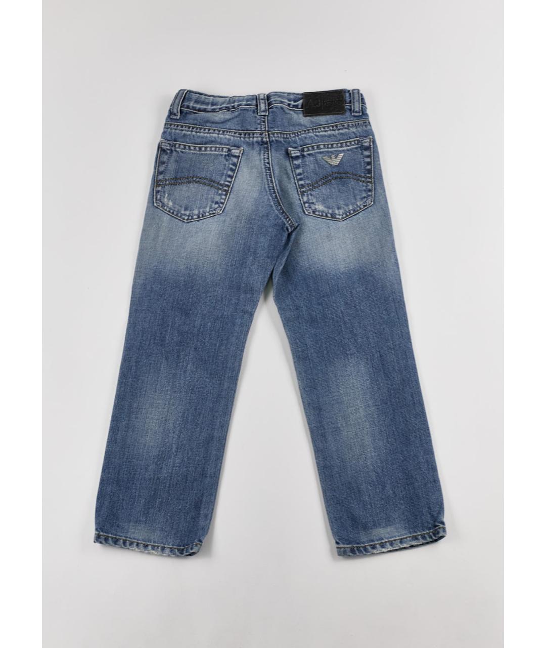 ARMANI JEANS Голубые хлопковые детские джинсы, фото 2