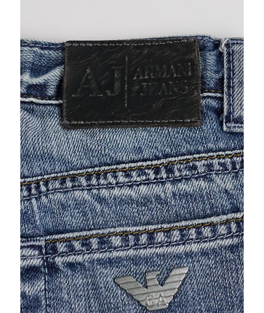 ARMANI JEANS Голубые хлопковые детские джинсы, фото 3