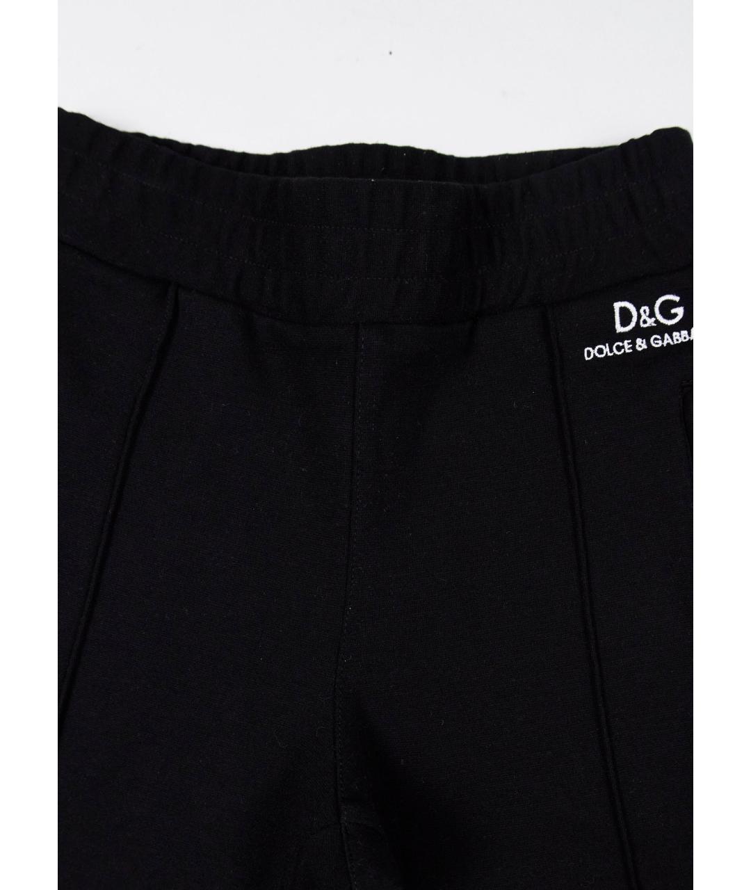 DOLCE&GABBANA Черные вискозные брюки и шорты, фото 4