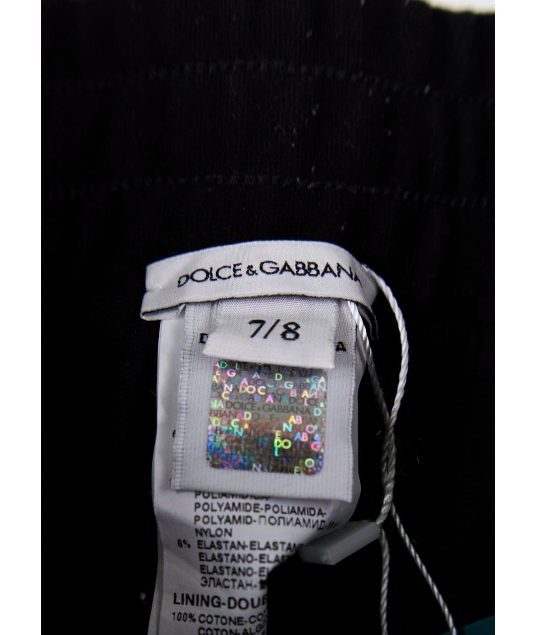 DOLCE&GABBANA Черные вискозные брюки и шорты, фото 3