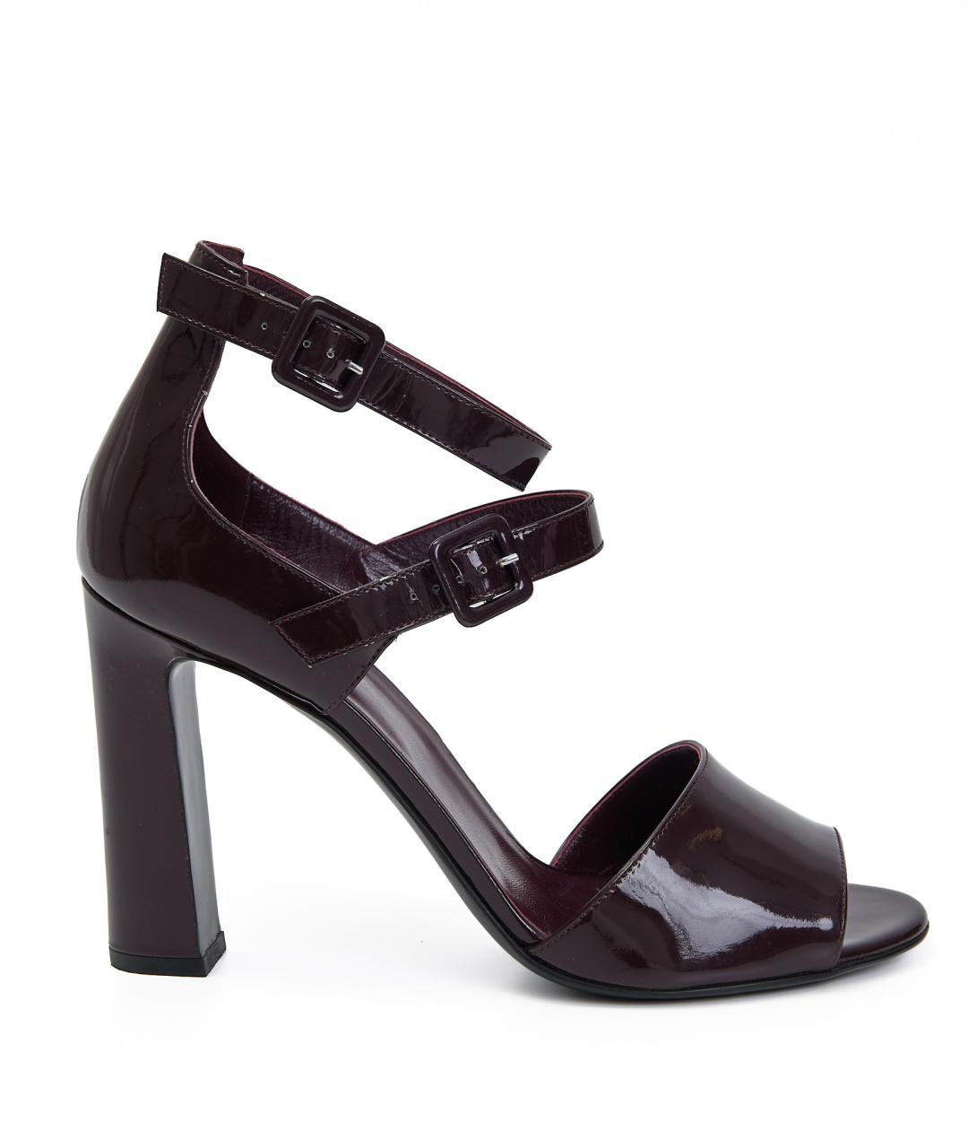 HERMES Бордовые туфли из лакированной кожи, фото 8